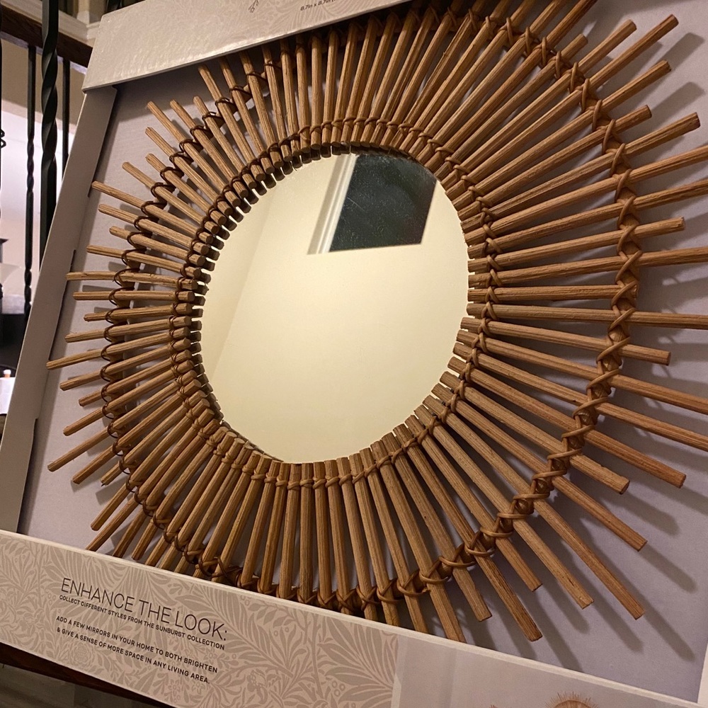 Home decor circle wooden mirror boho chic macrame - Picture 2 of 8